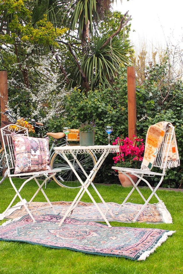 Urban Renewal Vintage White Ornate Bistro Set #1