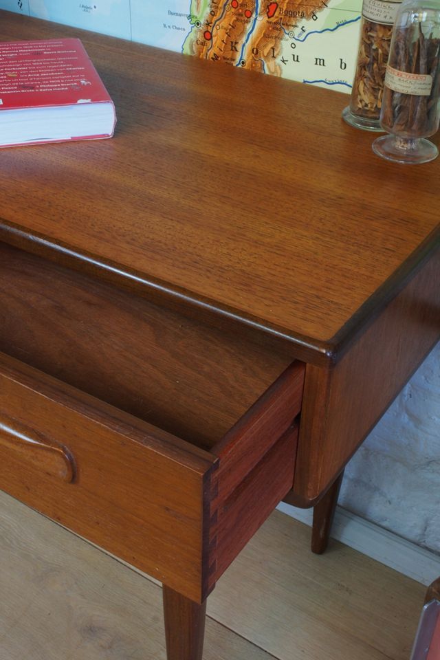 Urban Renewal Vintage 60s Victor Wilkins For G-Plan Fresco Drawer Teak Side Table #1