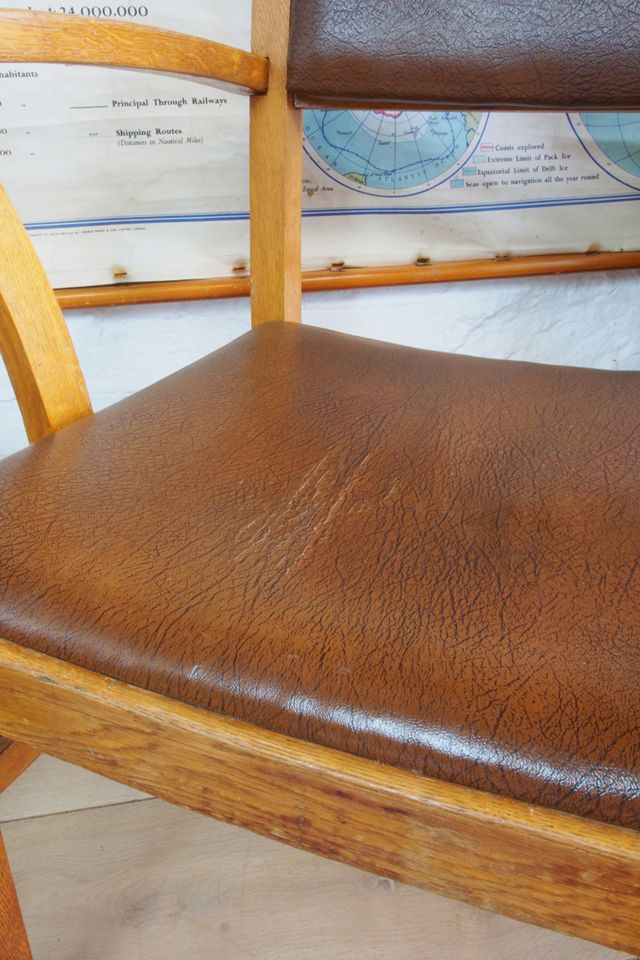 Urban Renewal Vintage Mid-Century Oak Air Ministry Chair #3