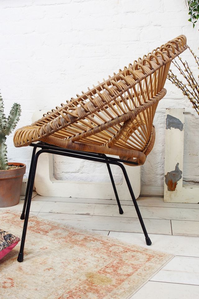 Urban Renewal Vintage Mid Century Franco Albini Cane Satelite Chair #3