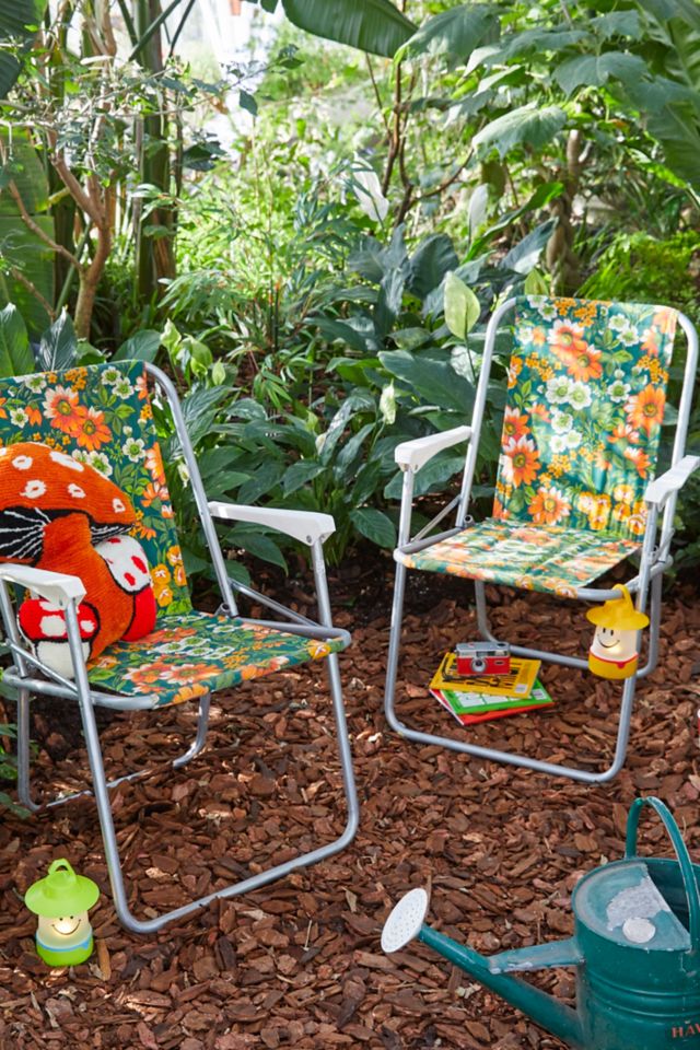 Urban Renewal Vintage 70s Floral Deck Chairs Set Of 2