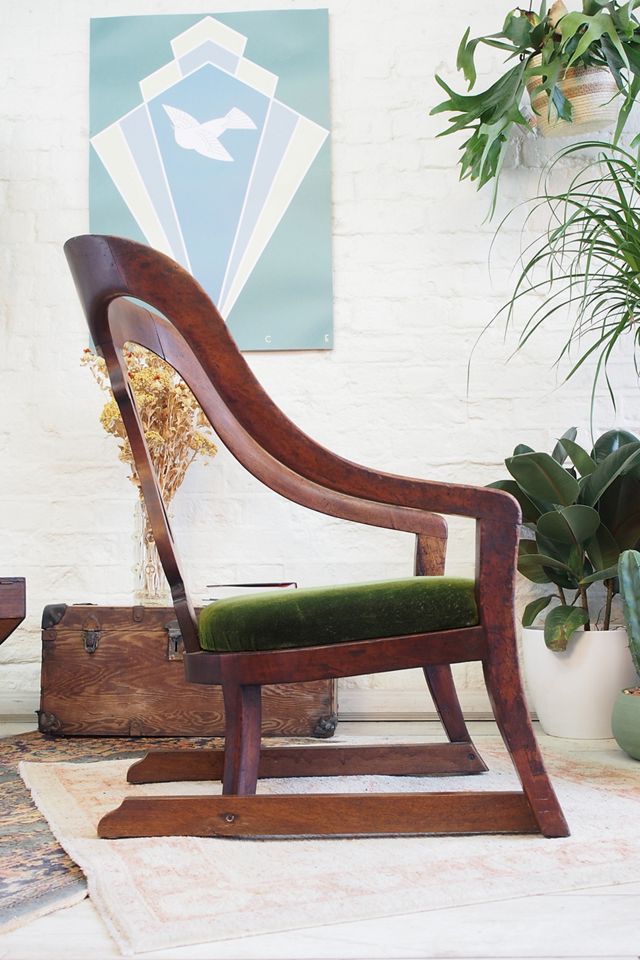 Urban Renewal Vintage 19th Century Victorian Flame Mahogany Armchair #1