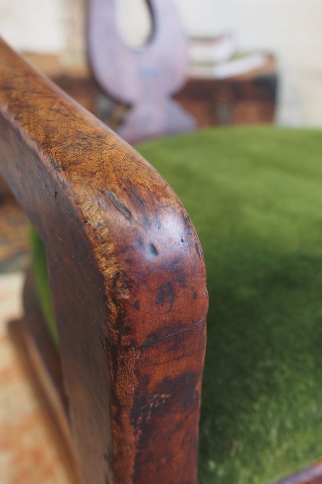Urban Renewal Vintage 19th Century Victorian Flame Mahogany Armchair #2