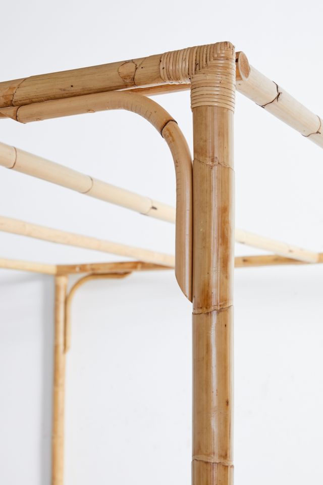 Caroline Double Canopy Rattan Bed