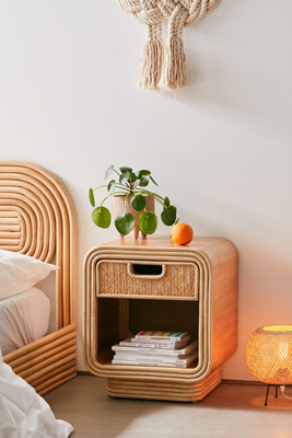 Ria Rattan Bedside Table