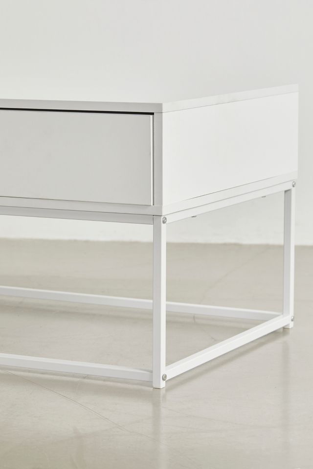 West elm white lacquer deals coffee table