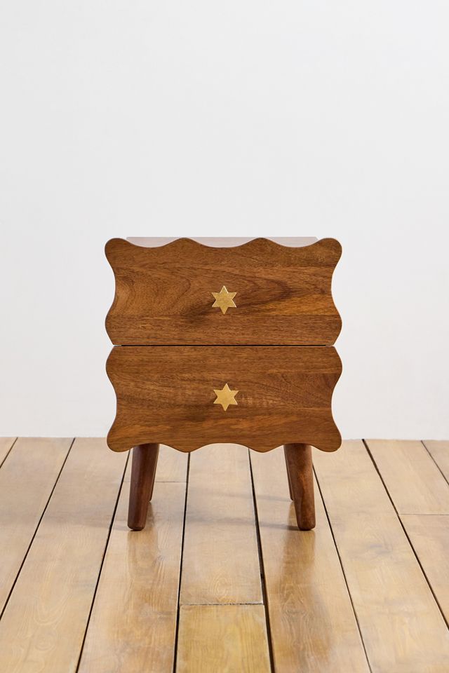 Wavy Star Nachttisch mit Zwei Schubladen #2
