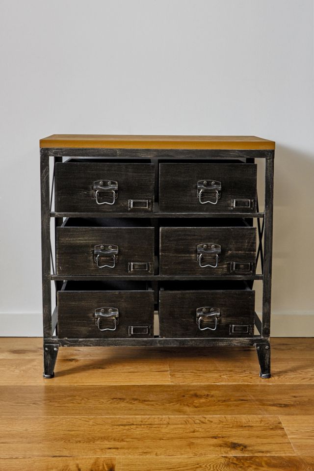 Small Black Industrial Storage Dresser