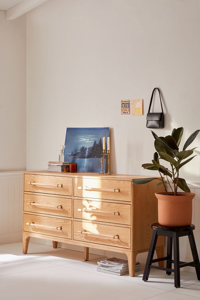 Natural light deals wood dresser