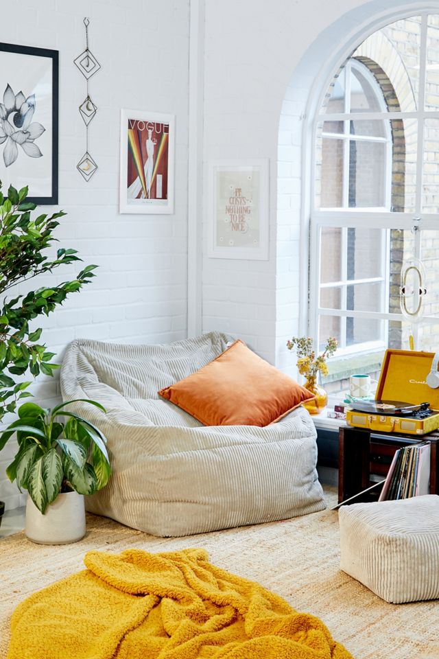 icon Theo Stone Corduroy Footstool #2