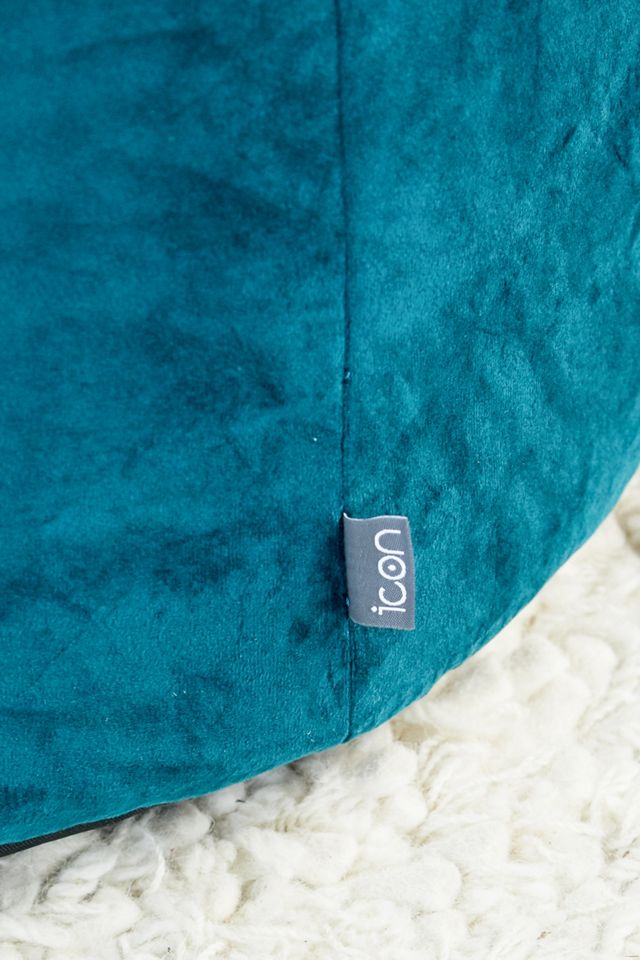 icon Milano Teal Velvet Pouffe #2