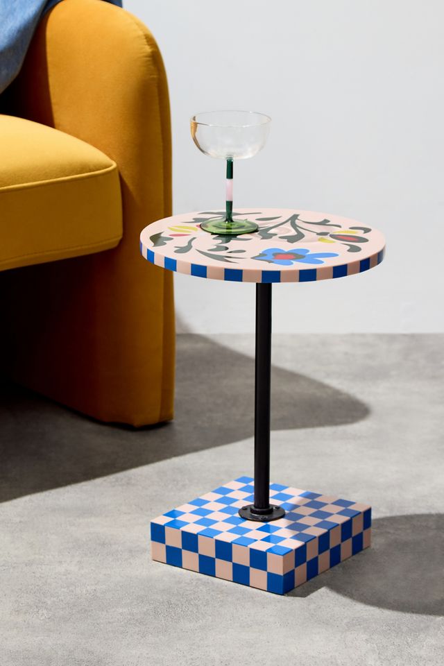 Tiled Resin Side Table #1