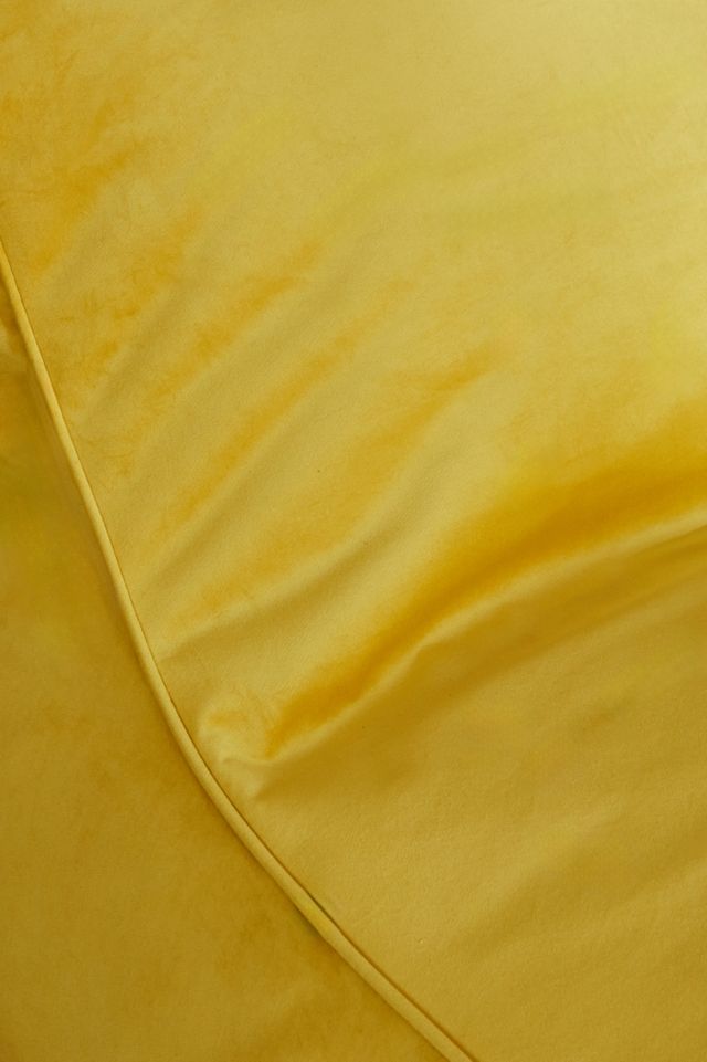 Macy Yellow Two-Seater Velvet Bean Bag #3