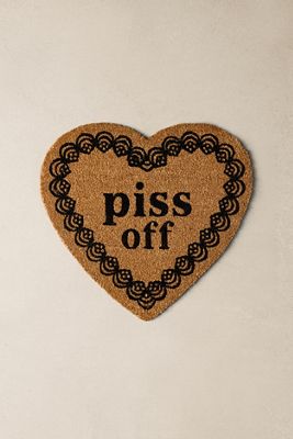 Herz-Fußmatte "P*ss Off"