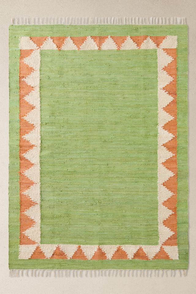 Tappeto con Bordo Verde 5x7ft / 150x210cm #1