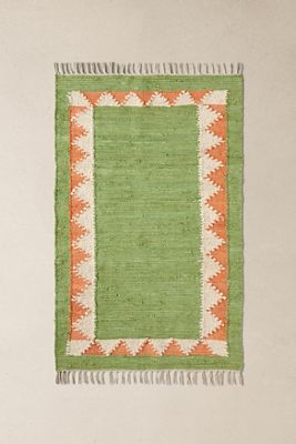Tapis à bordure verte 3x5pi / 90x150cm