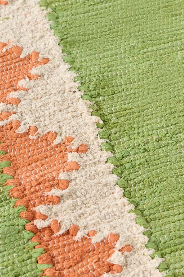 Alfombra con Borde Verde 3x5ft / 90x150cm #1