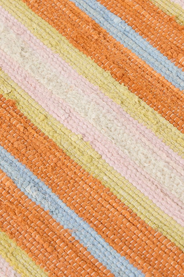 Alfombra de Rayas Naranjas 2x3ft / 60x90cm #1