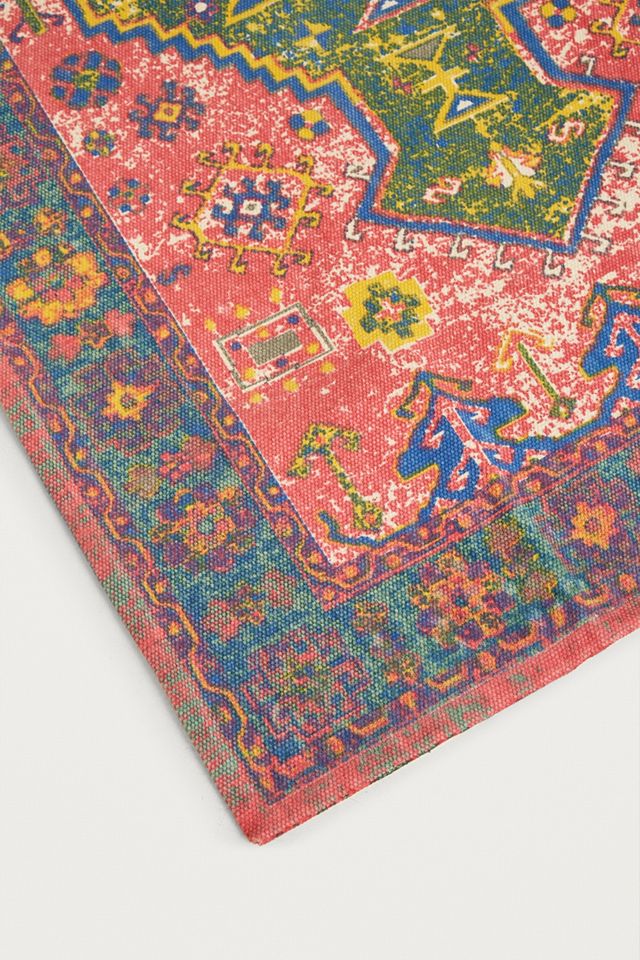 Vintage Patterned Neon 3x5 Rug #1