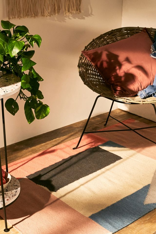 Tapis moderne 3x5 à motifs géométriques 