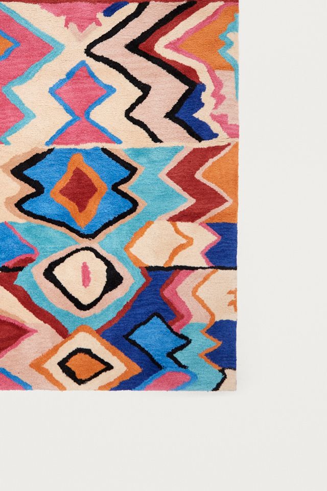 Teppich in strahlendem, abstraktem Design, 5 x 7 Fuß #2