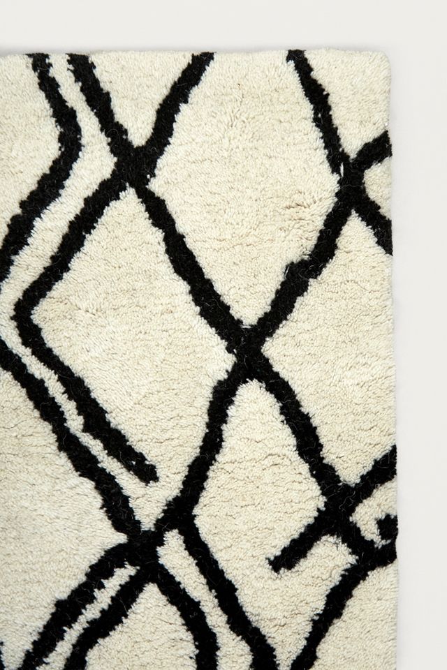 Tapis épais noir et blanc 3x5 #2