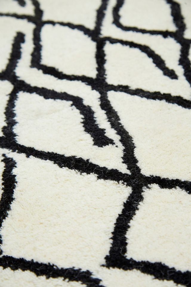 Tapis épais noir et blanc 3x5 #3