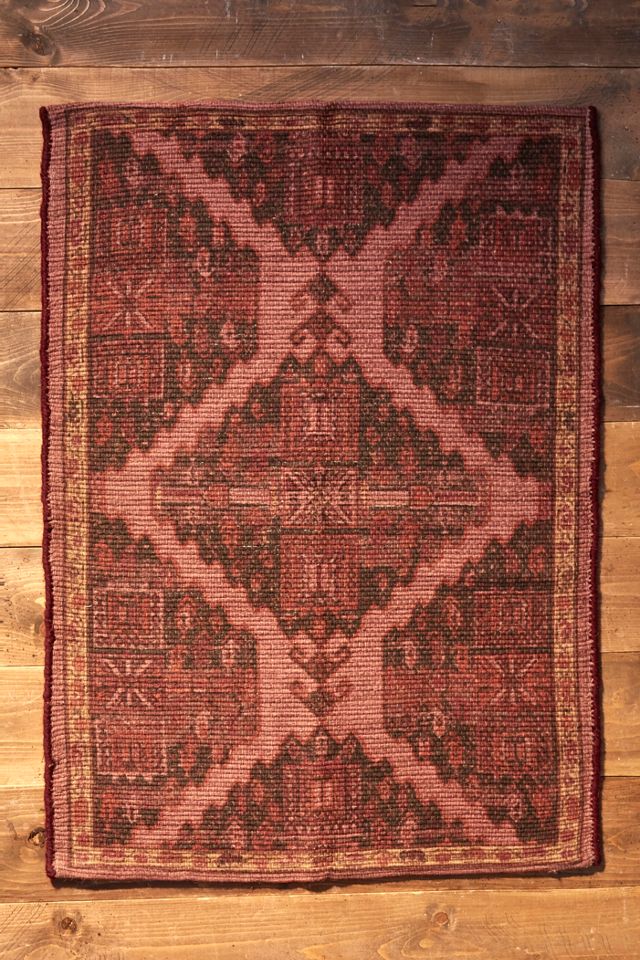 Tapis tressé imprimé 2x3 rouge #2