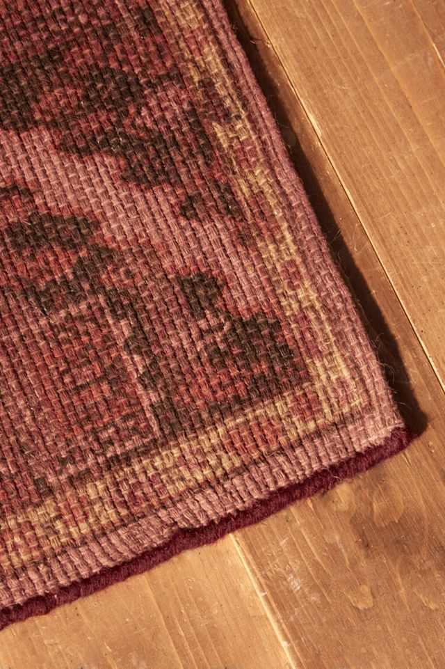Tapis tressé imprimé 2x3 rouge #3