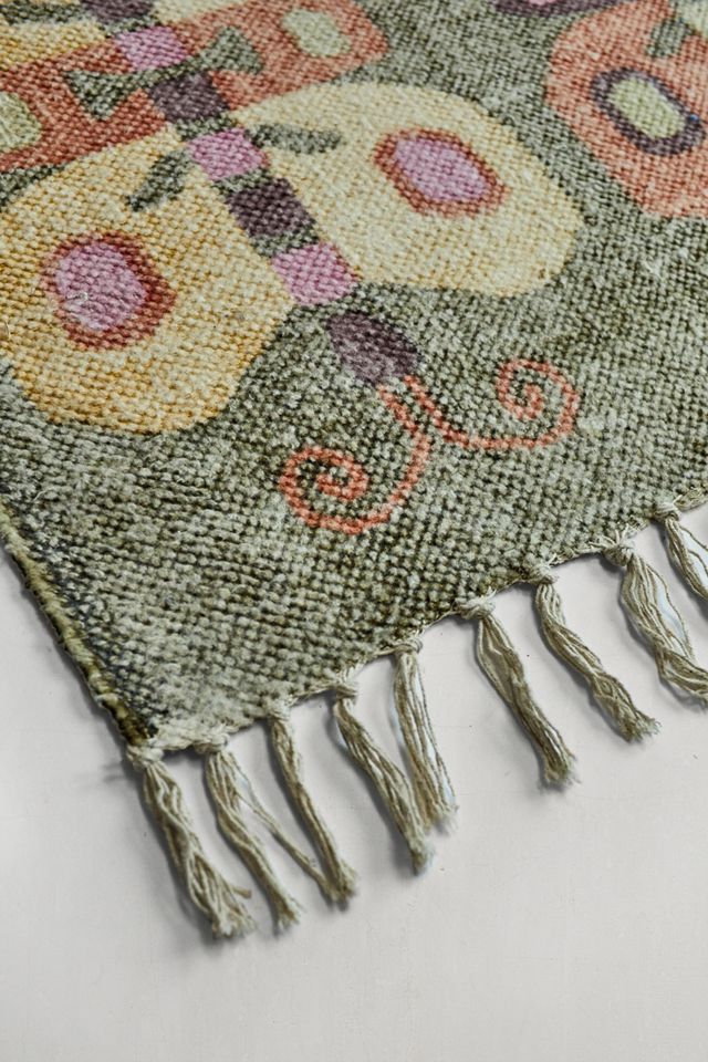Beige Butterfly 2x3 Rug #1