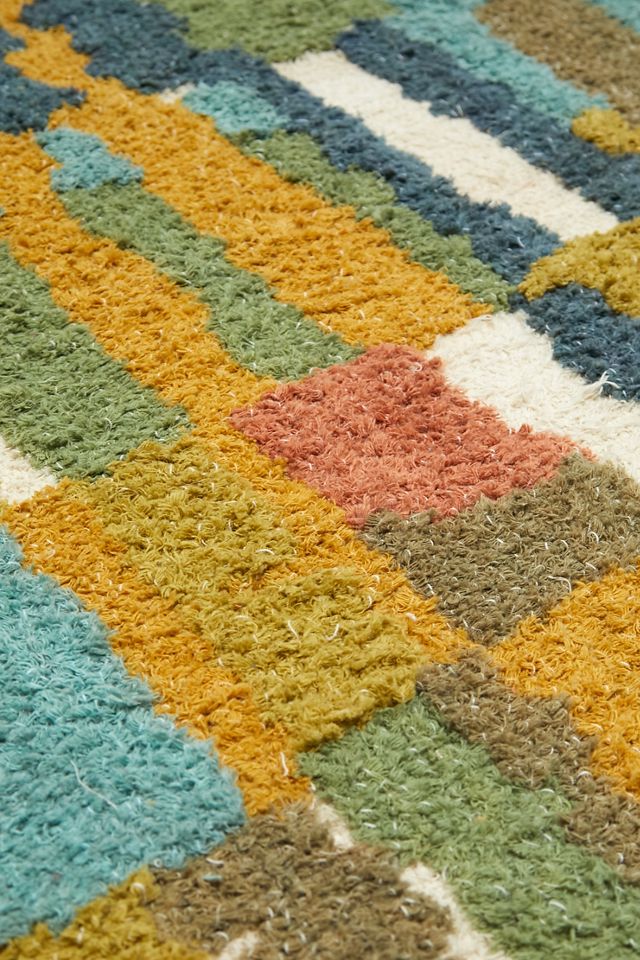 Miri Green Shaggy 3x5 Rug #1