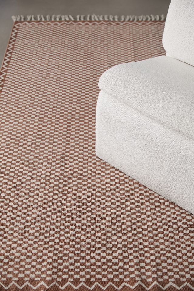 Alfombra Micro Checkerboard Terracota 5x7 #2