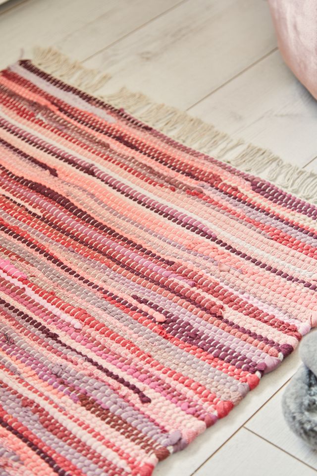 Tapis 2x3 à rayures tonales roses #1