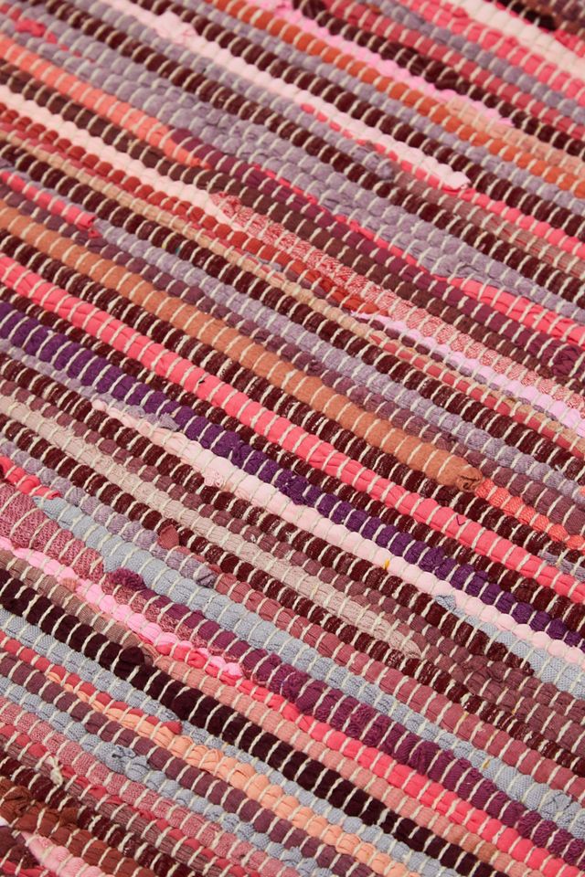 Pink Tonal Stripe 3x5 Rug | Urban Outfitters UK
