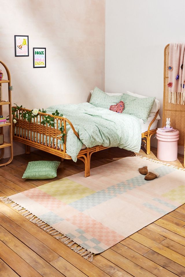 Karierter Teppich in Pastellfarben, 5 x 7 #1