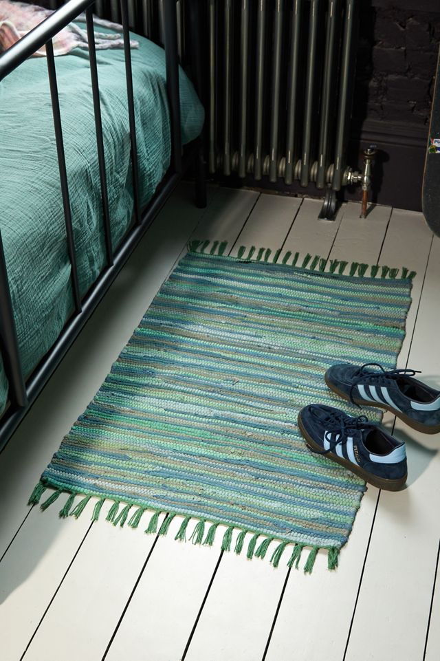 Green Tonal Stripe 2x3 Rug #1