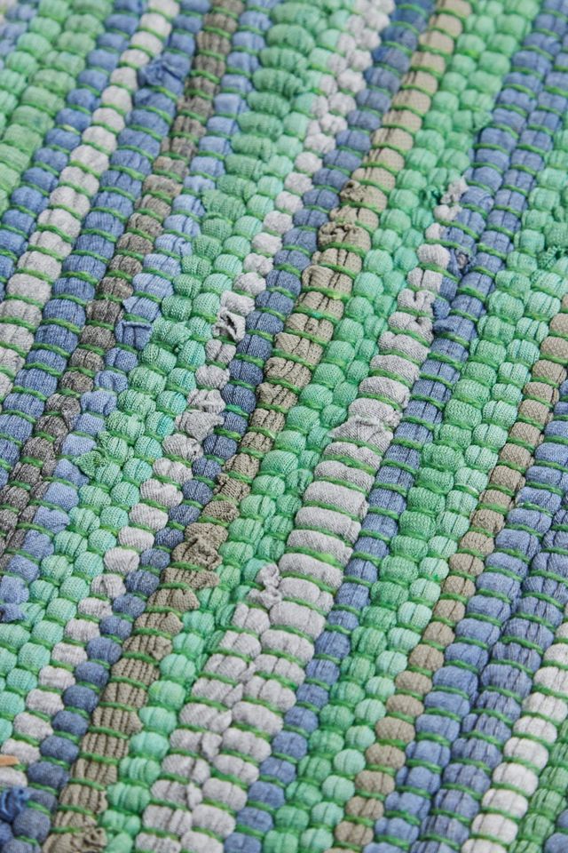 Green Tonal Stripe 2x3 Rug #3