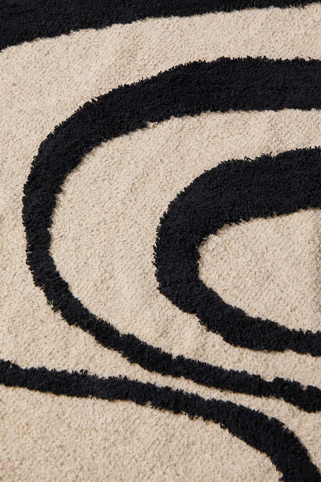 Mono Wave 5x7 Rug #1