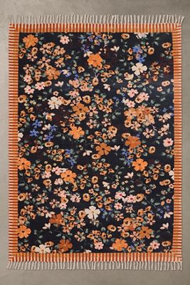 Dark Floral 5x7 Rug