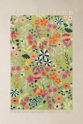 Tapis floral orné 4x6pi