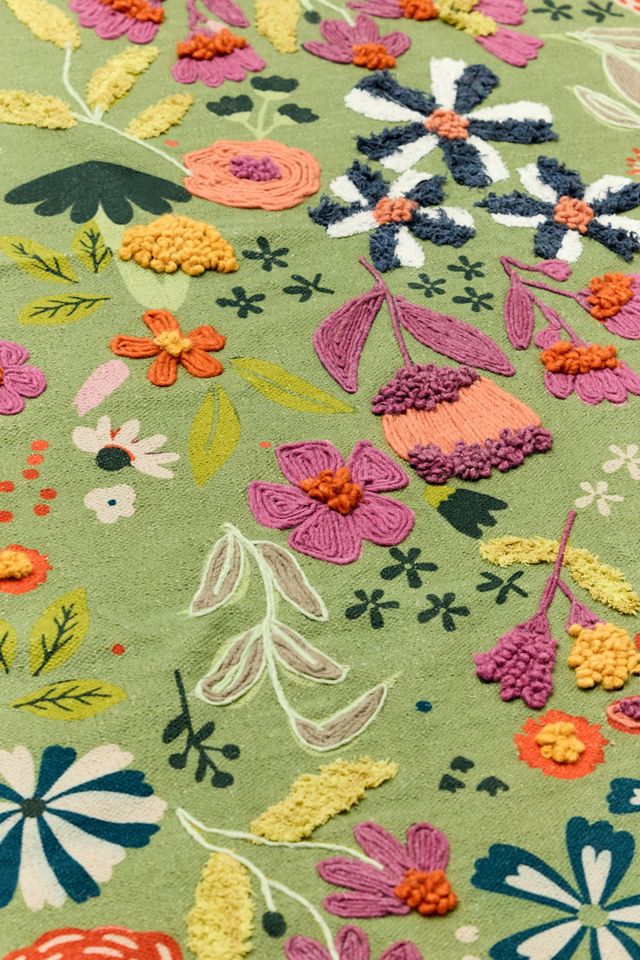 Tappeto 4x6ft con Decorazioni Floreali #1