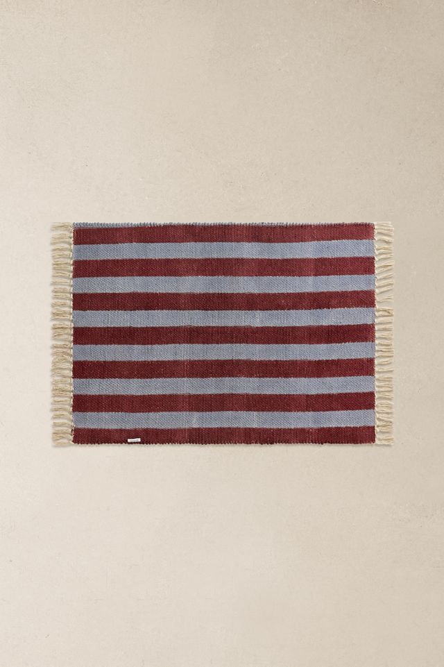 Tile Stripe Reversible 2x3ft / 60x90cm Rug #1