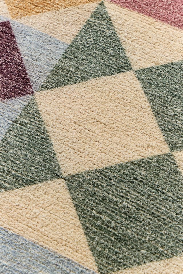 Tile Stripe Reversible 2x3ft / 60x90cm Rug #3