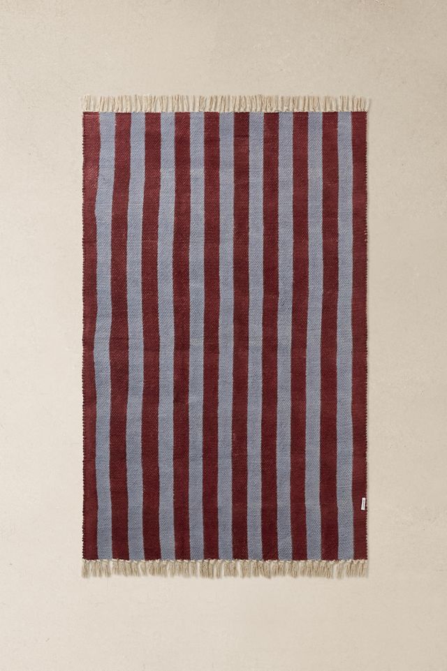 Tile Stripe Reversible 3x5ft / 90x150cm Rug #1