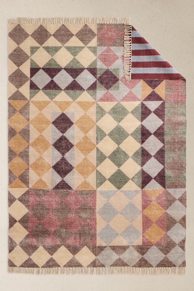 Tile Stripe Reversible 5x7ft / 150x210cm Rug #1