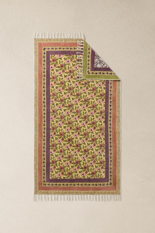 Tapis réversible à imprimé bloc 3x5pi / 90x150cm #3
