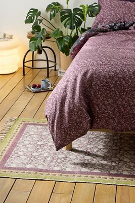 Alfombra Reversible con Estampado de Bloques 3x5ft / 90x150cm