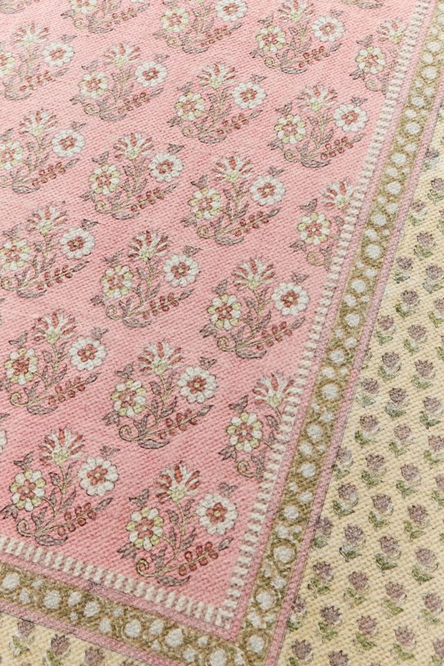 Pink Block Reversible 5x7ft / 90x150cm Rug #3