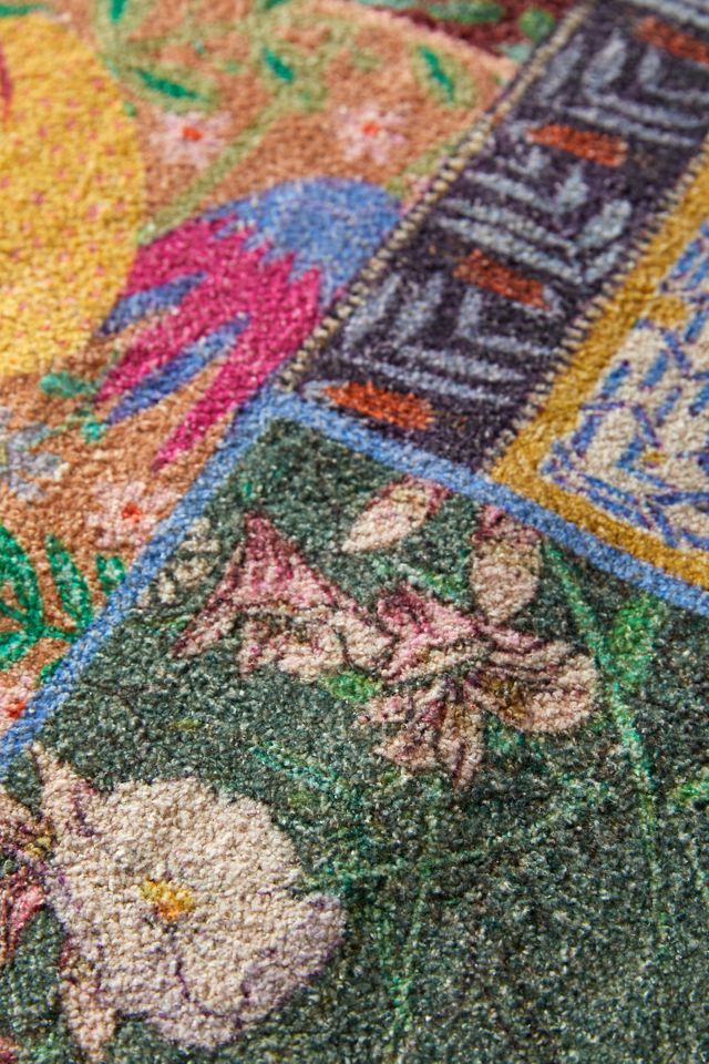 Tapis 5x7 en patchwork boisé #3
