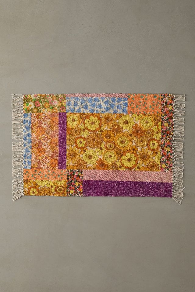Vera Floral Patchwork 2x3 Rug | Urban Outfitters UK